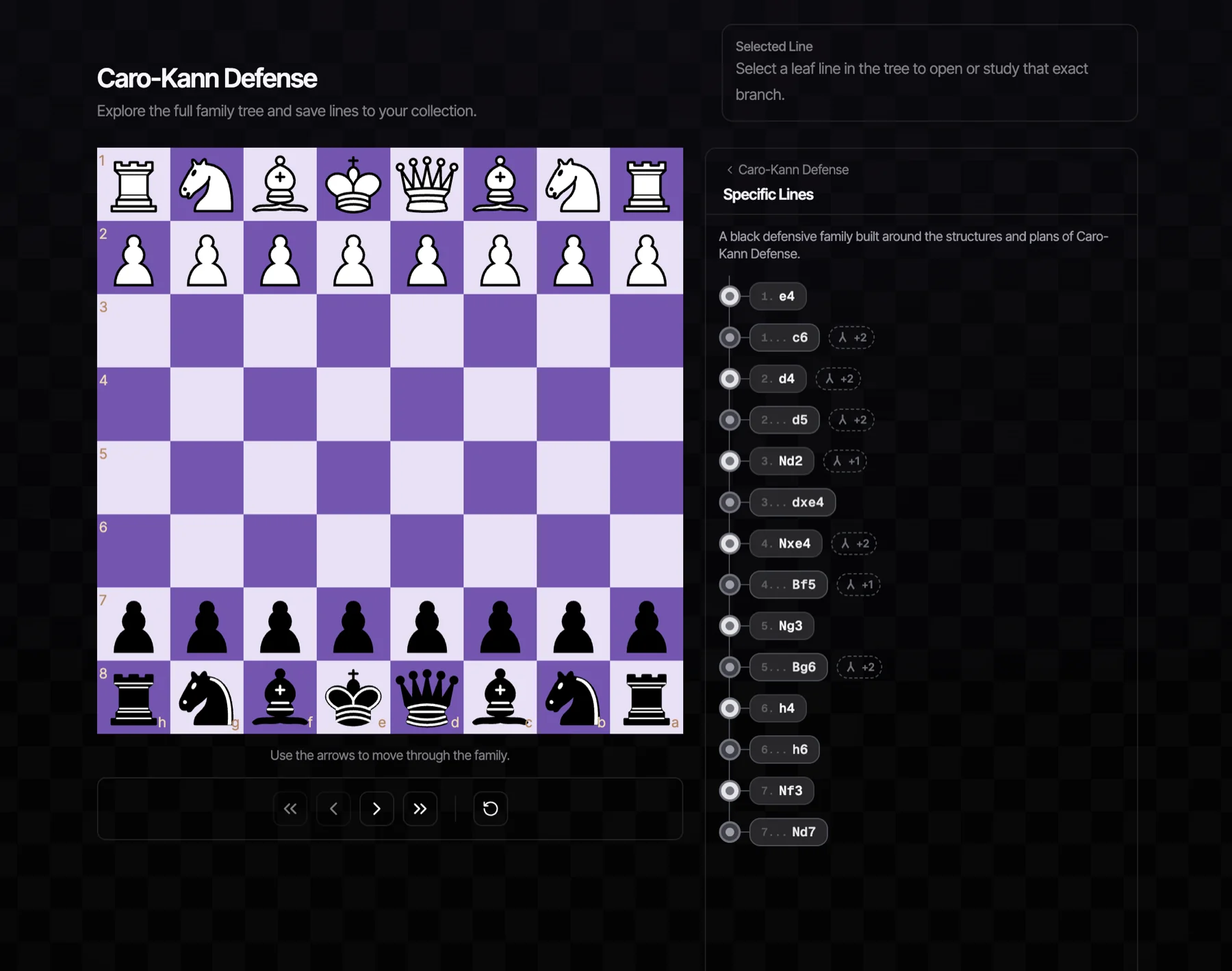 ChessEcho study session — Caro-Kann Defense opening lines